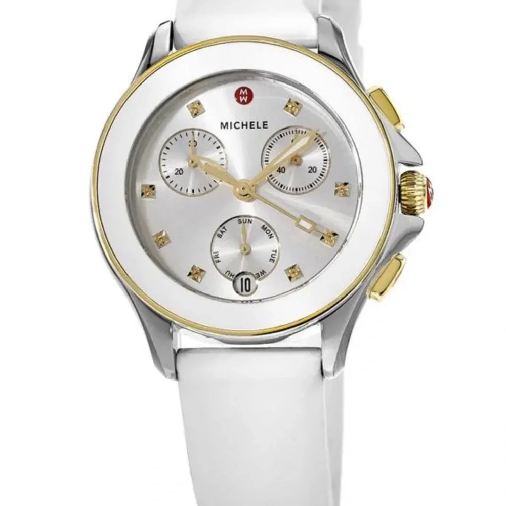 Michele Silver and Gold Watch